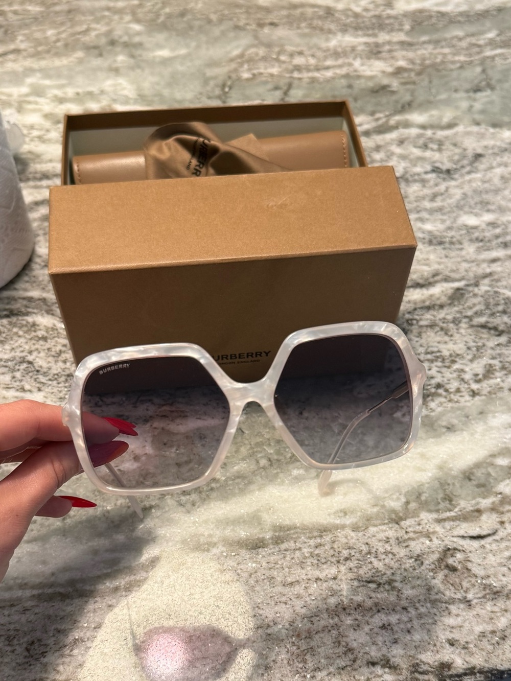 Burberry Sunglasses with Gray Gradient Lenses - Picture 4 of 10